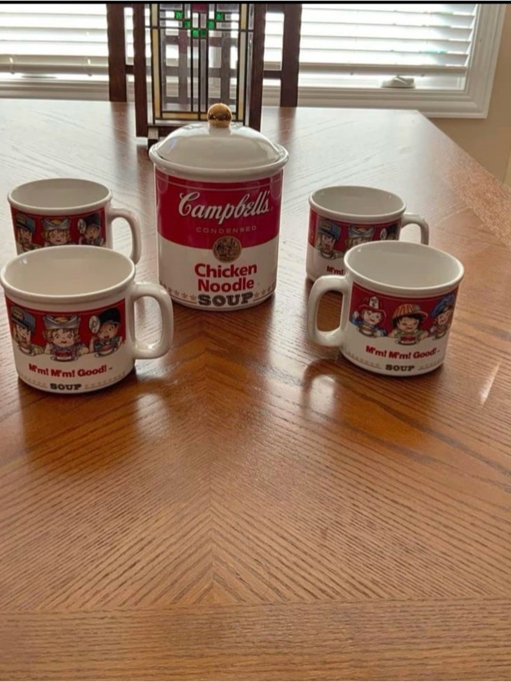 Campbell's Soup Mugs With Cookie Jar Lot